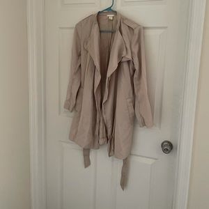 Beige Tan Tie Jacket
